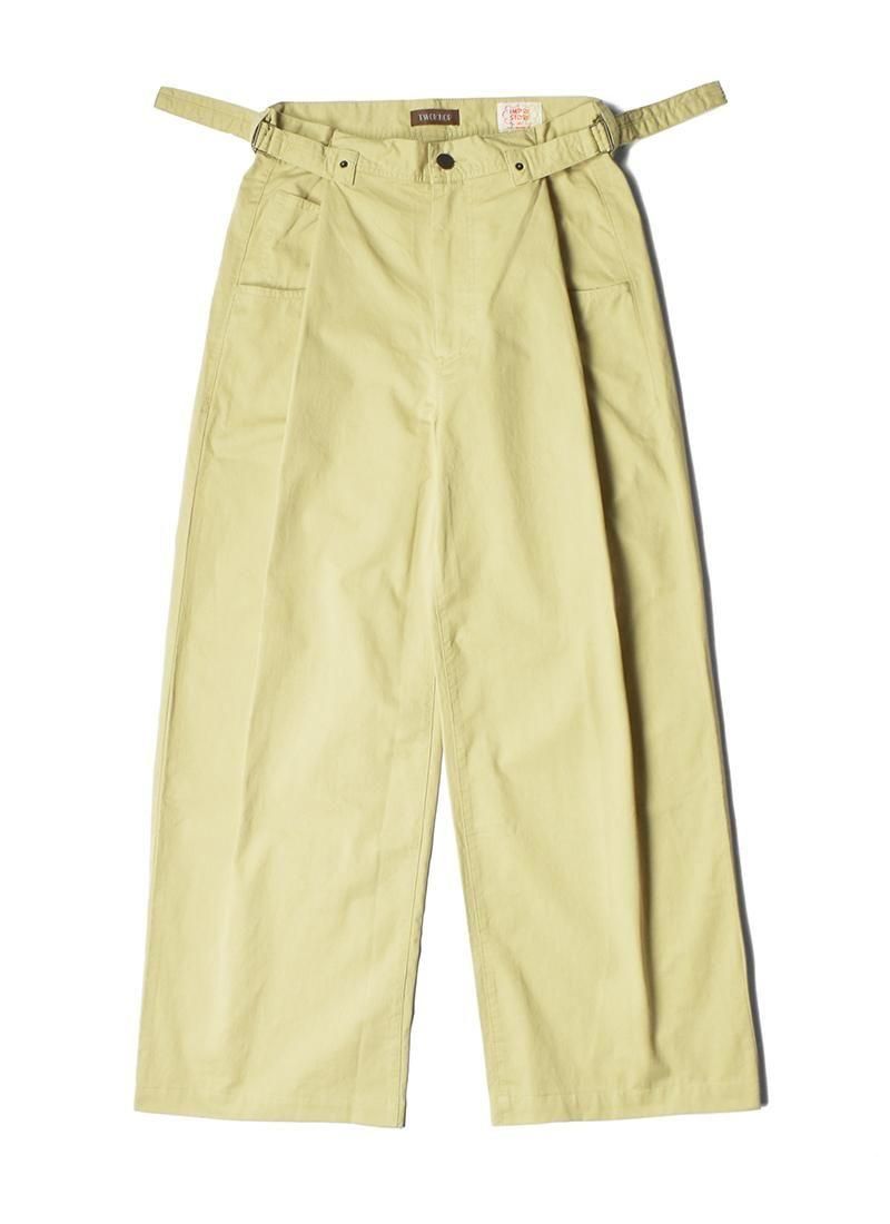 TWOKNOP Side Adjuster Wide Chino Pants (Beige)