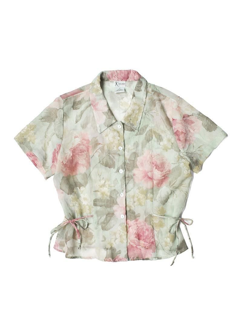 USED Floral Sheer Blouse DV-6