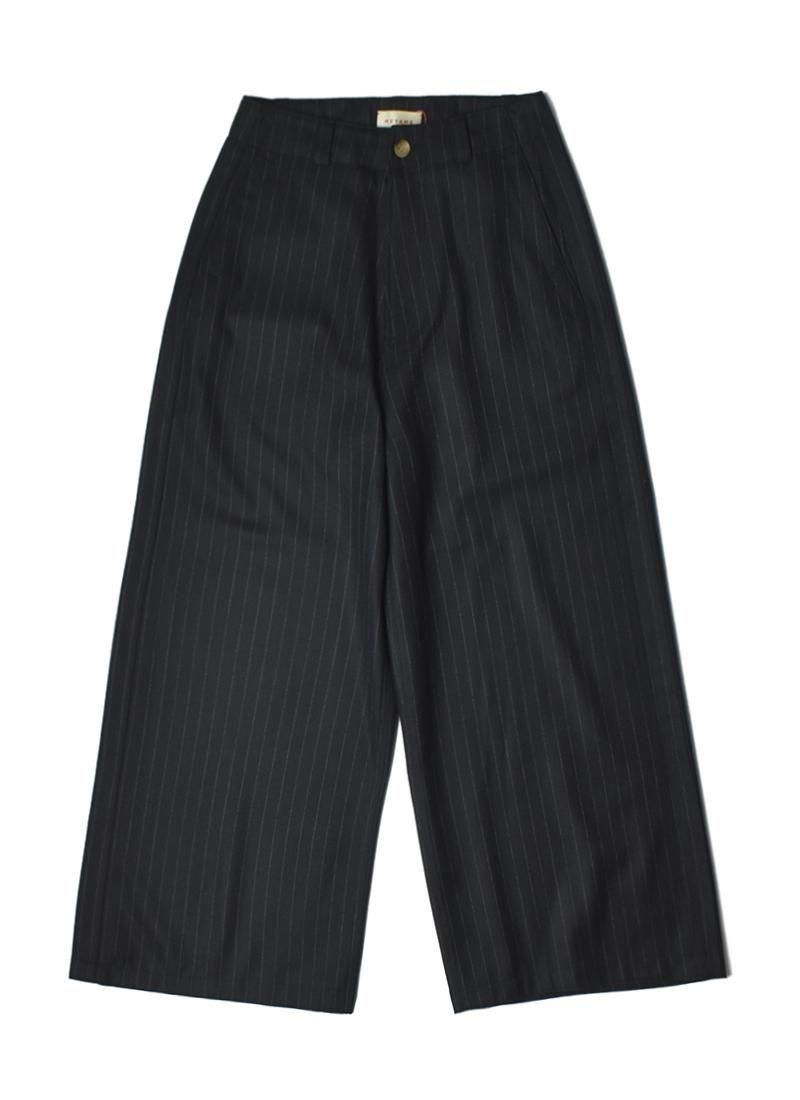 MEYAME Side Line Wide Pants (Wool Stripe)