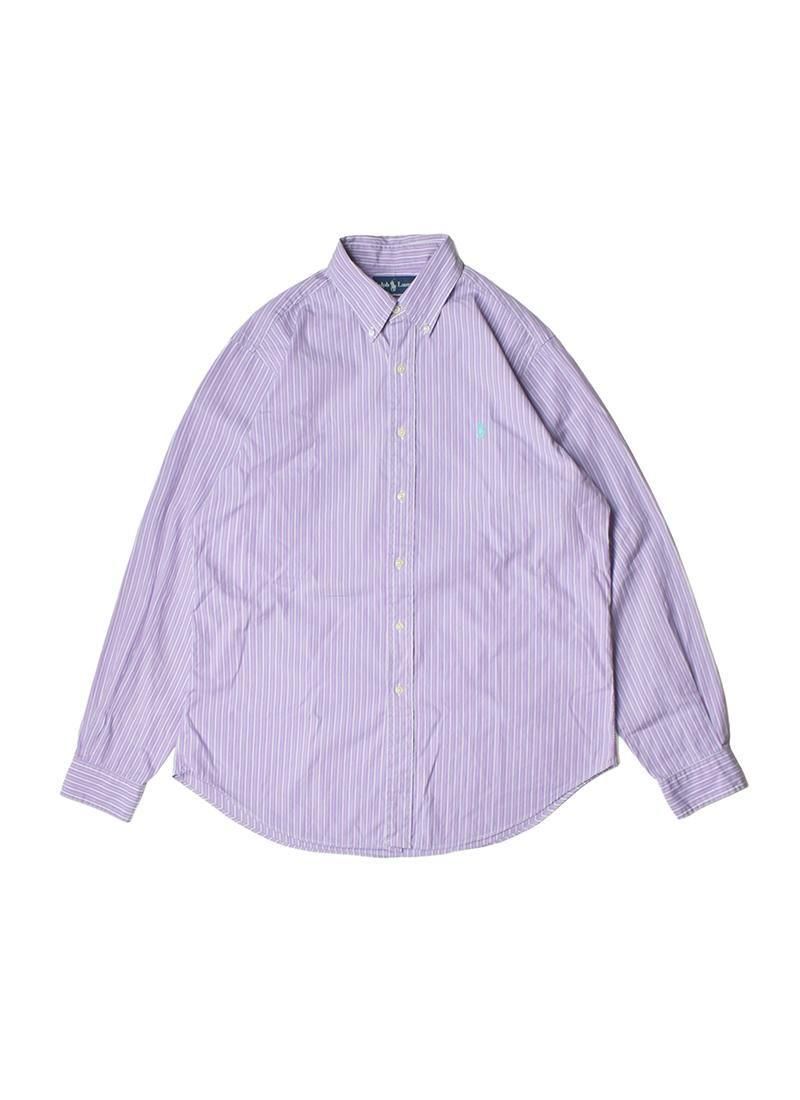 USED RALPH LAUREN Stripe B.D.Shirt DY-36