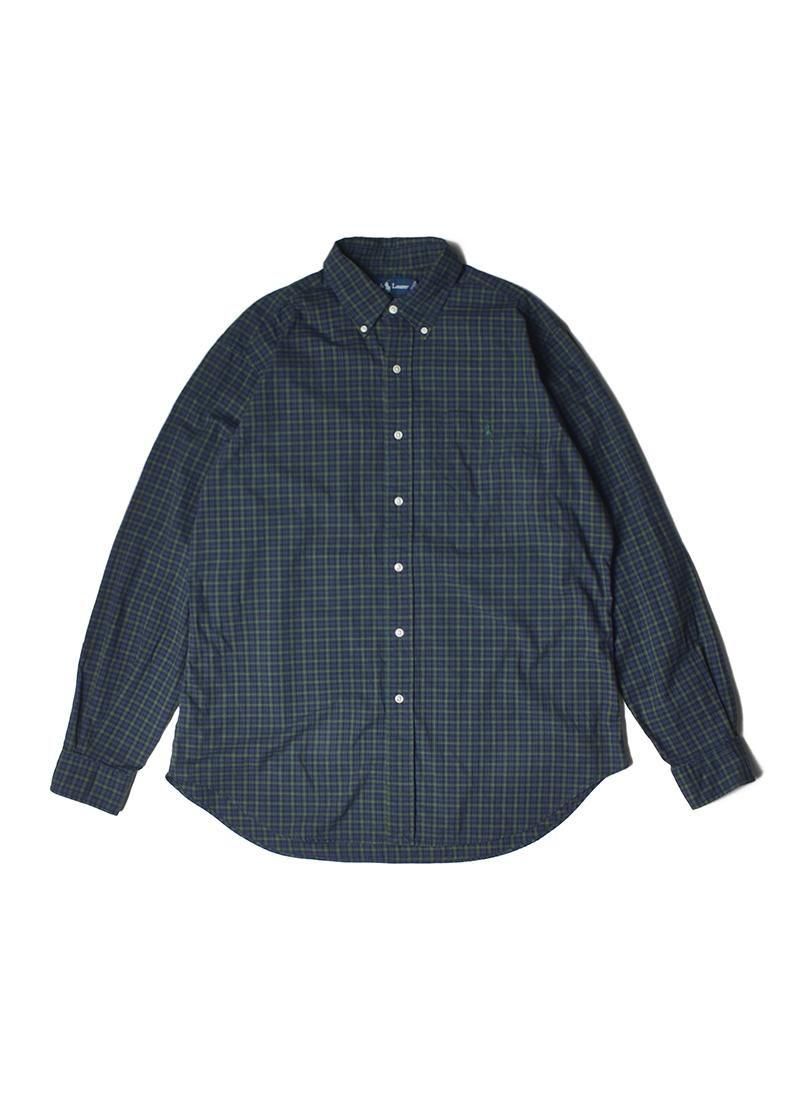 USED RALPH LAUREN Checked B.D.Shirt DY-35
