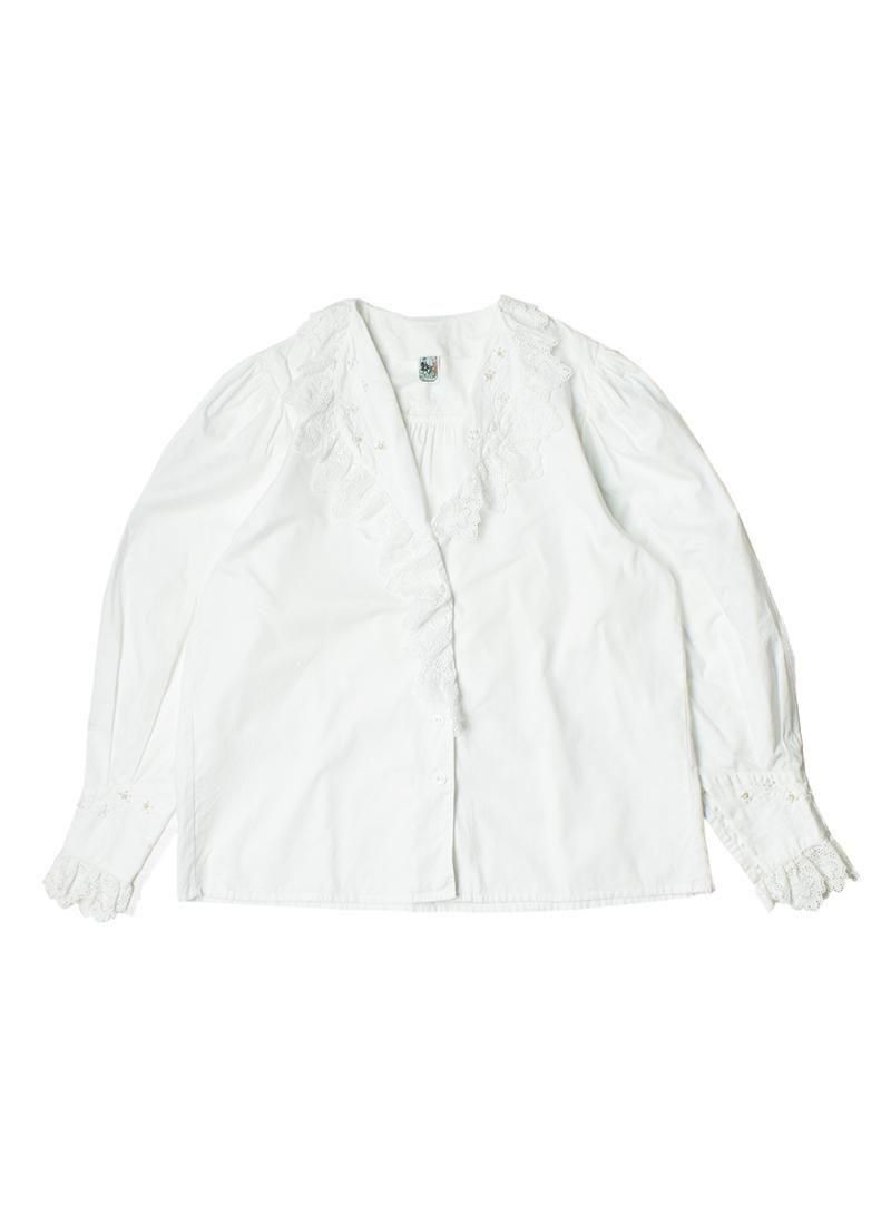 USED Cotton Frilly Blouse DZ-18
