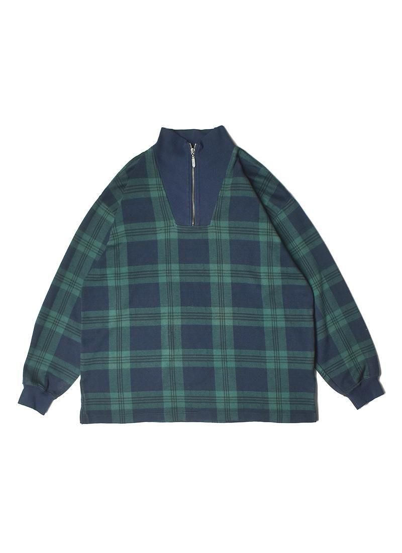 USED C&B Check Half-zip Sweat DY-33