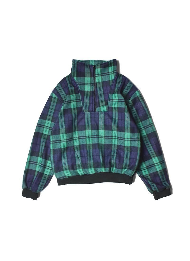 USED Check Half-zip Fleece Jacket DY-40