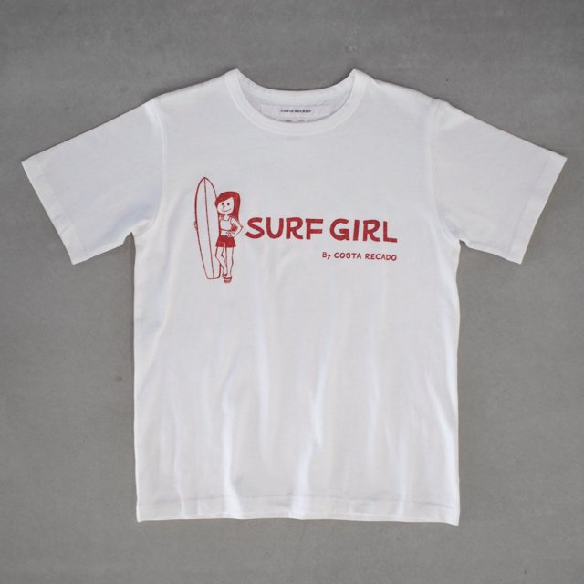 T-shirt  surf girl  red/white