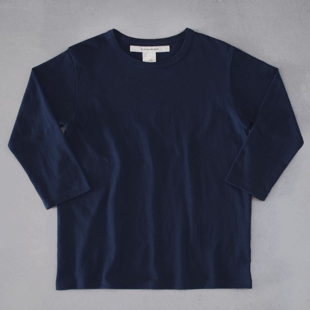 T-shirt 7.8oz solid three-quarter sleeves navy