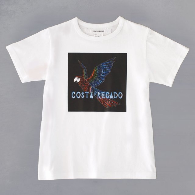 T-shirt tropical bird /white