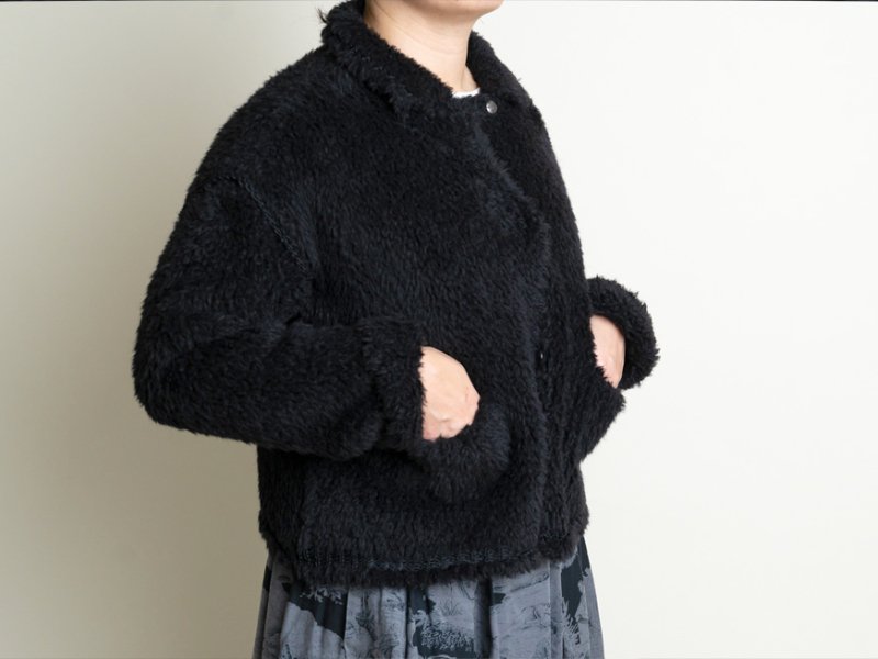 ANTIPASTalpaca shaggy knit jacket