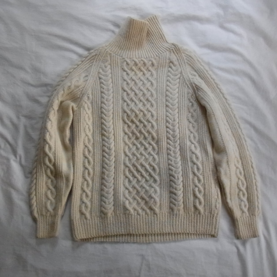 トップス vintage hand knit 90's old GAP Cotton Aran Knit Sweater HAND KNIT 90年代