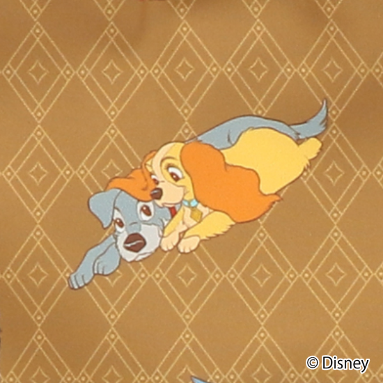 限定生産品 Disney ディズニー わんわん物語 デザイン 巾着 大小２枚組 婦人用 レディース 数量限定