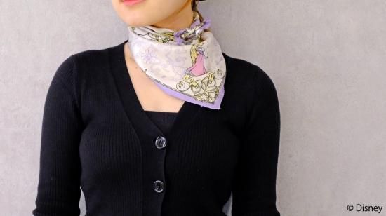 塔の上のラプンツェル デザイン シルクスカーフ