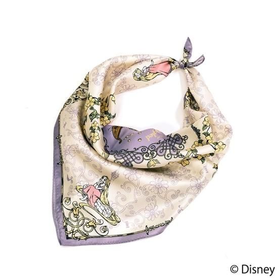 Disney ディズニー シルクローンスカーフ［日本製］「ミッキーモチーフ