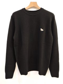 MAISON KITSUNE(21AW) BABY FOX PATCH COSY R-NECK PULLOVER BLACK