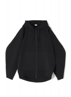 Rito （21AW）RECYCLE POLYESTER HOODED KNIT ZIP-UP　BLK