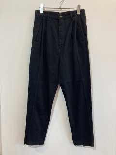 rito structure22SS TUCKED DENIM PANTSblack