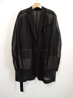 rito structure（22SS）SEE THROUGH COTTON JACKET　BLACK　