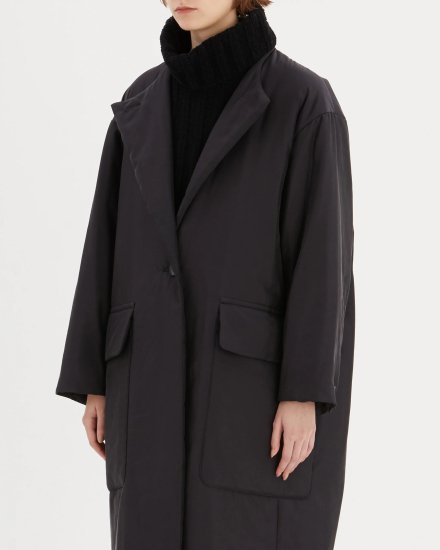 rito structure Cupro Padded Long Coat