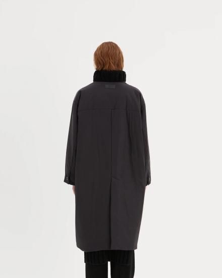 rito structure Cupro Padded Long Coat