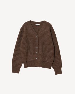 rito structure（22AW） WOOL ASYMMETRY KNIT CARDIGAN　BROWN　