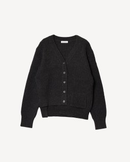 rito structure（22AW） WOOL ASYMMETRY KNIT CARDIGAN　BLACK　
