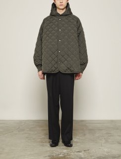 THE RERACS23AWRERACS HOODED QUILTING COAT/KHAKI