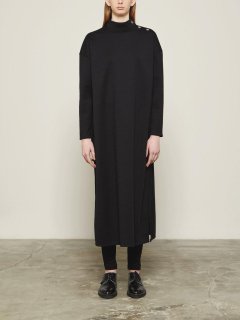 THE RERACS23AW RERACS SIDE OPEN STANDCOLLAR DRESSBLACK