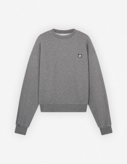 MAISON KITSUNE (23AWTONAL FOX HEAD PATCH COMFORT SWEATSHIRT
MEDIUM GREY MELANGE
