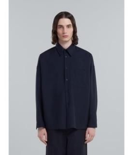 <img class='new_mark_img1' src='https://img.shop-pro.jp/img/new/icons1.gif' style='border:none;display:inline;margin:0px;padding:0px;width:auto;' /> MARNI (24SS) L/S SHIRT BLUE BLACKˡ