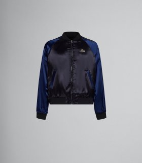  MARNI   BOMBER JACKET BLACK+ORION BLUE 