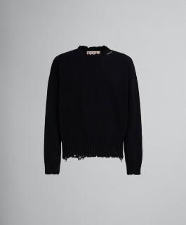 <img class='new_mark_img1' src='https://img.shop-pro.jp/img/new/icons5.gif' style='border:none;display:inline;margin:0px;padding:0px;width:auto;' /> MARNI (25AW)CREW NECK L/S SWEATER   BLACK