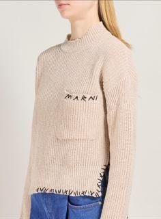 MARNI25FWˡTURTLENECK SWEATER/SEASHELL