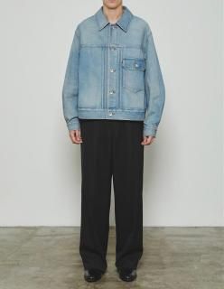 <img class='new_mark_img1' src='https://img.shop-pro.jp/img/new/icons14.gif' style='border:none;display:inline;margin:0px;padding:0px;width:auto;' />THE RERACS(25FW)THE JEAN JACKET 1st (BLEACH LIGHT BLUE)