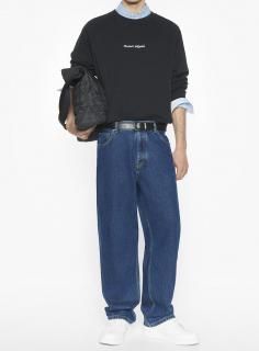 <img class='new_mark_img1' src='https://img.shop-pro.jp/img/new/icons14.gif' style='border:none;display:inline;margin:0px;padding:0px;width:auto;' />MAISON KITSUNE   LINE HANDWRITING OVERSIZE SWEATSHIRTBLACK
