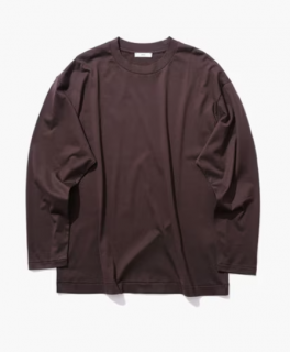 <img class='new_mark_img1' src='https://img.shop-pro.jp/img/new/icons14.gif' style='border:none;display:inline;margin:0px;padding:0px;width:auto;' />ATON(25FW)  SUVIN 60/2  OVERSIZED LONG SLEEVE T-SHIRT / BURGUNDY