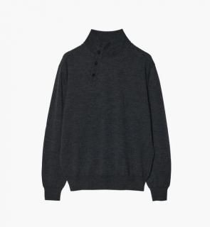 <img class='new_mark_img1' src='https://img.shop-pro.jp/img/new/icons14.gif' style='border:none;display:inline;margin:0px;padding:0px;width:auto;' />IRENISA (25AW)WOOL HIGHNECK KNIT PULLOVER /CHARCOAL GRAY