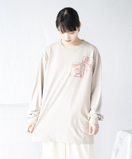 FLOWER COMIC EMBROIDERY T-SHIRT եߥå֥꡼T