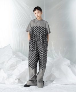 <img class='new_mark_img1' src='https://img.shop-pro.jp/img/new/icons61.gif' style='border:none;display:inline;margin:0px;padding:0px;width:auto;' />GINGHAM CHECKER COVERALL / ギンガムチェッカーカバーオール