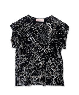 ミントデザインズmintdesigns 総柄プリントネックレイヤーT