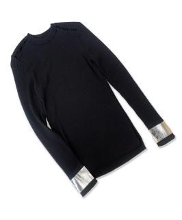 <img class='new_mark_img1' src='https://img.shop-pro.jp/img/new/icons61.gif' style='border:none;display:inline;margin:0px;padding:0px;width:auto;' />LimitedFoil Print Rib Lace Knit