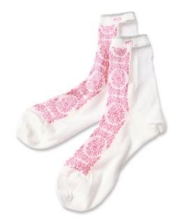 Stamp Flower Socks