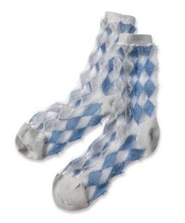Diamond Check Socks