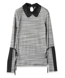 <img class='new_mark_img1' src='https://img.shop-pro.jp/img/new/icons61.gif' style='border:none;display:inline;margin:0px;padding:0px;width:auto;' />Lace Collar Top