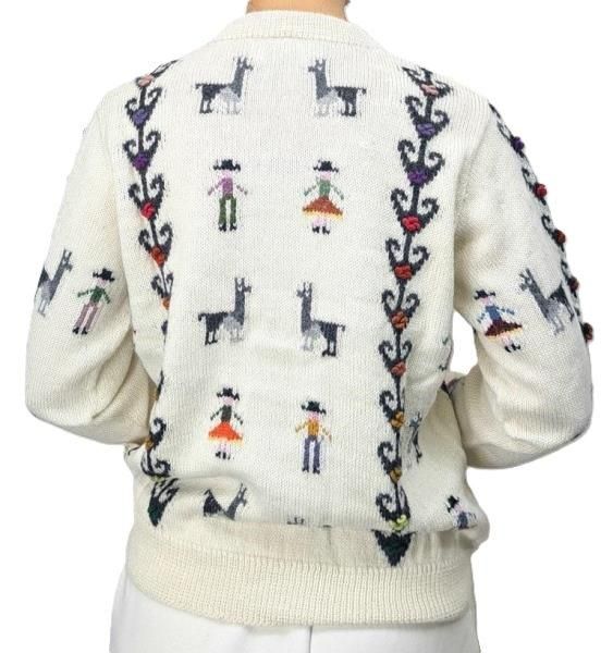 アルパカセーター アルパカ柄 ホワイト - MAUA ONLINE STORE