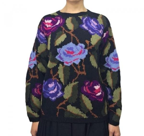 花柄 - MAUA ONLINE STORE アルパカニット 花柄 - MAUA ONLINE STORE アルパカニット