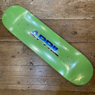 April skateboard AP PRINT LOGO GREEN 8.0/8.25 inch - CRUISERS