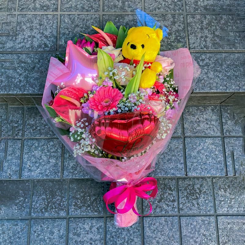 プーさん ぬいぐるみFlower Garden kei_mino_d ←フォローして他の投稿も見てね😍 昨日のハチミツの