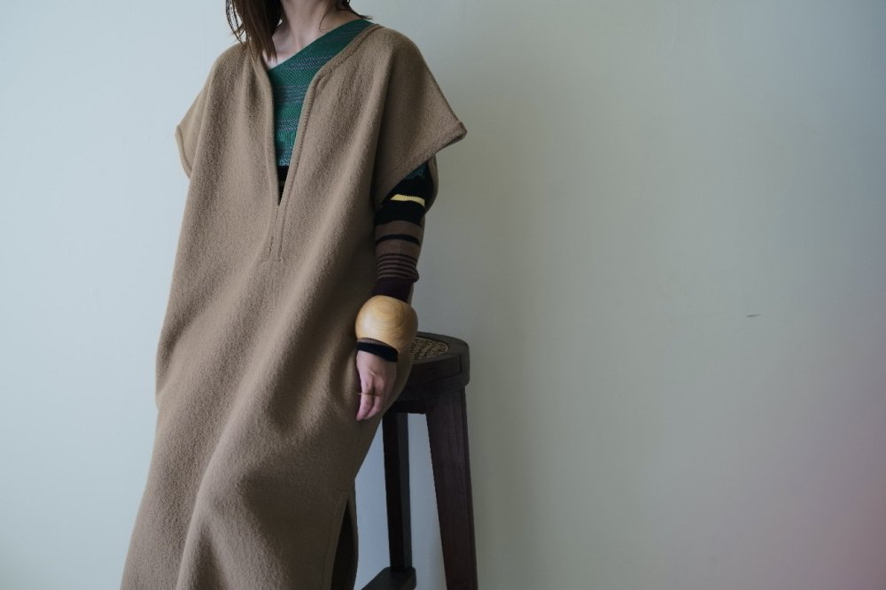 Cristaseya Felted Wool Caftan Dress（-5cm Shorter ） - RAT HOLE