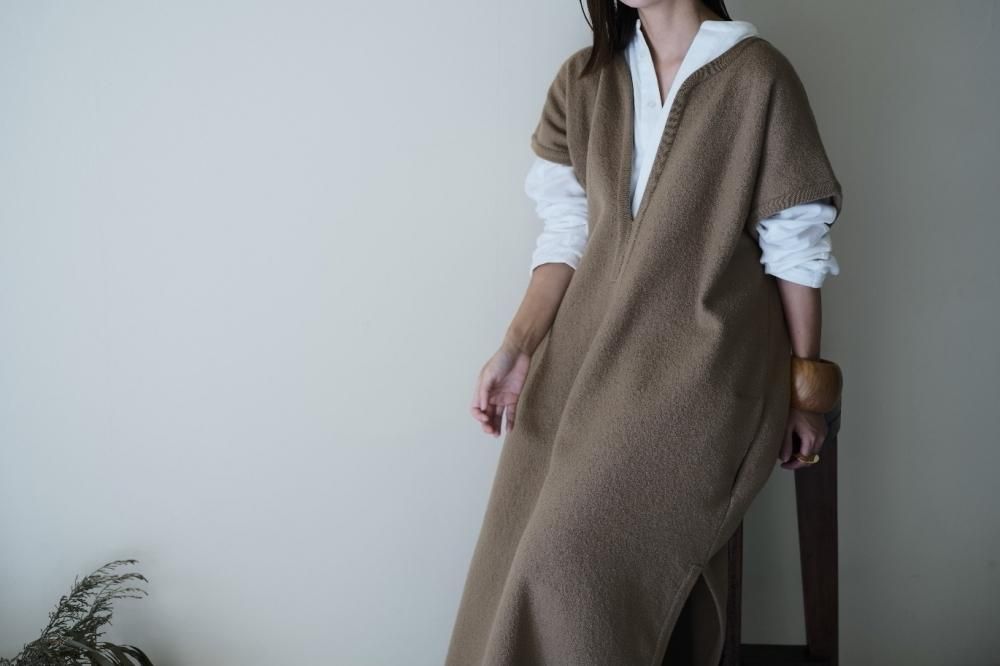 Cristaseya Felted Wool Caftan Dress Cristaseya Felted Wool Caftan Dress
