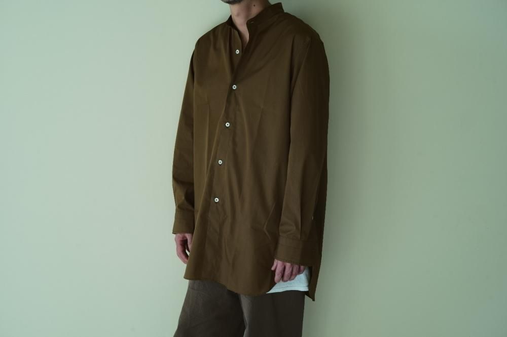 MAATEE&SON BAND COLLAR SHIRT 22ss