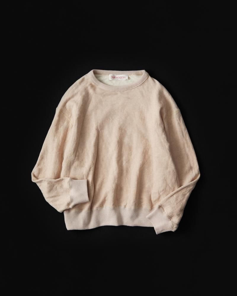 【未使用】NICENESS ナイスネス スウェット DANNY NICENESS DANNY 丸銅スウェットプルオーバー OATMEAL